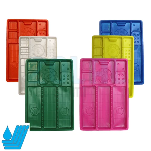 سینی یکبار مصرف دندانپزشکی 500 گرمی رنگی زلال